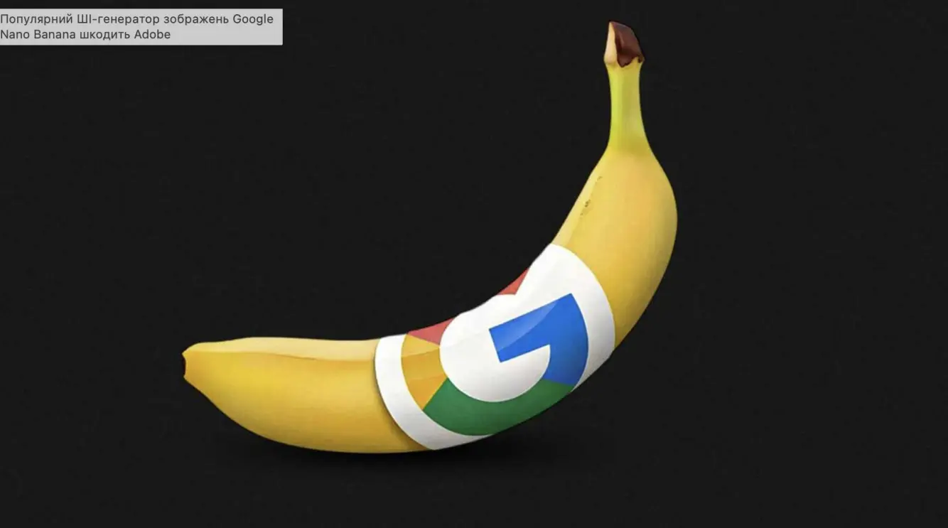 Популярний ШІ-генератор зображень Google Nano Banana шкодить Adobe